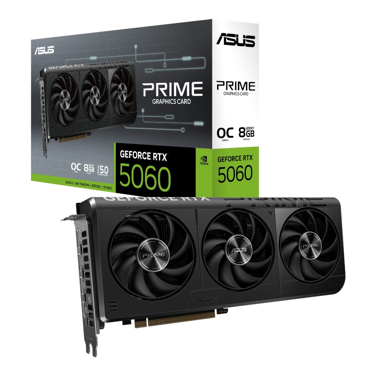 PRIME-RTX5060-O8G product image ASUS PRIME GeForce RTX 5060 OC 8GB GDDR7 GPU – SFF-Ready Graphics Card - Image 1