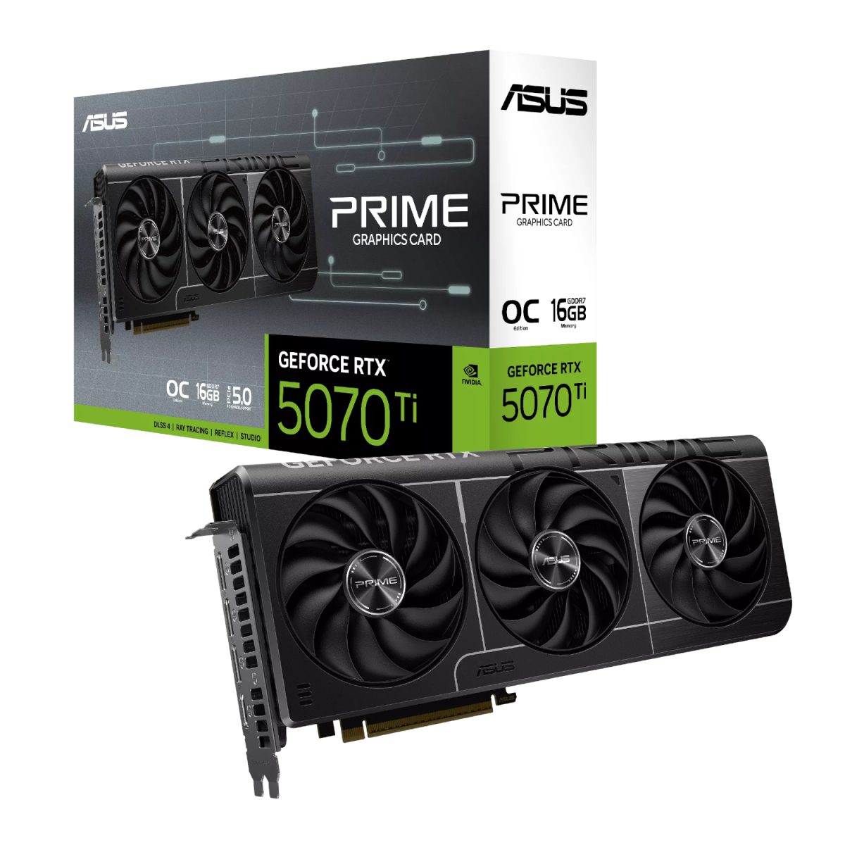 PRIME-RTX5070TI-O16G product image ASUS PRIME GeForce RTX 5070 Ti 16GB GDDR7 OC Edition Graphics Card - Image 1