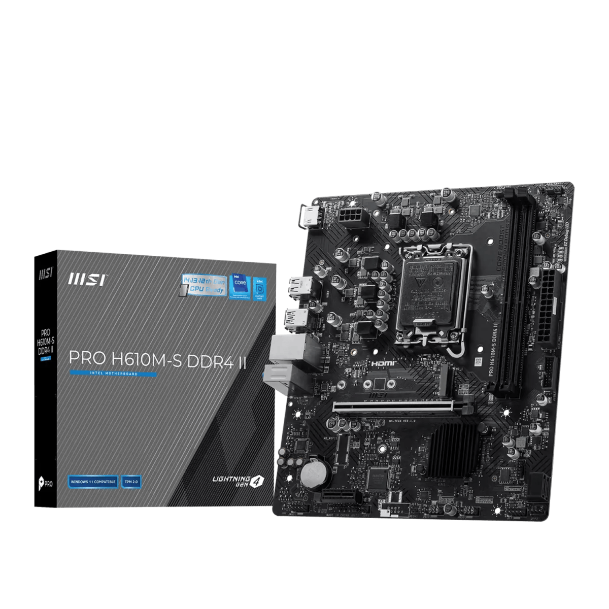 MSI PRO H610M-S DDR4 II LGA1700 M-ATX Motherboard - Image 1