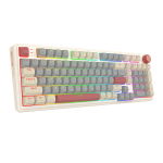 Redragon EISA 100 Retro RGB Wireless Mechanical Keyboard - Cream/Grey - Image 3